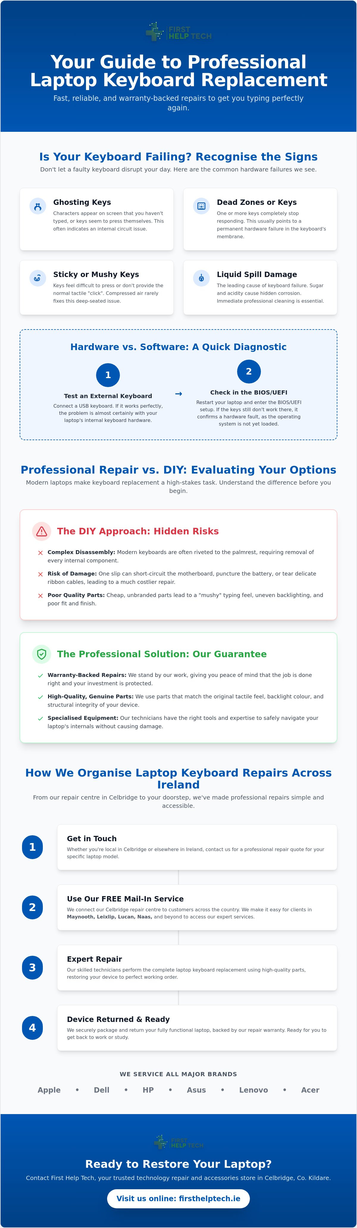 Laptop keyboard replacement Ireland