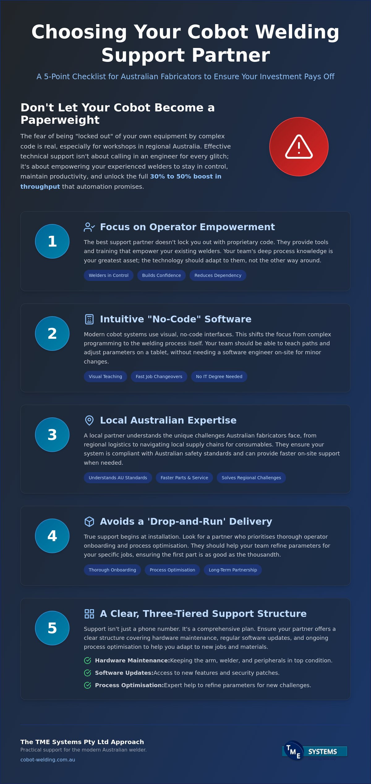 Robotic welding technical support