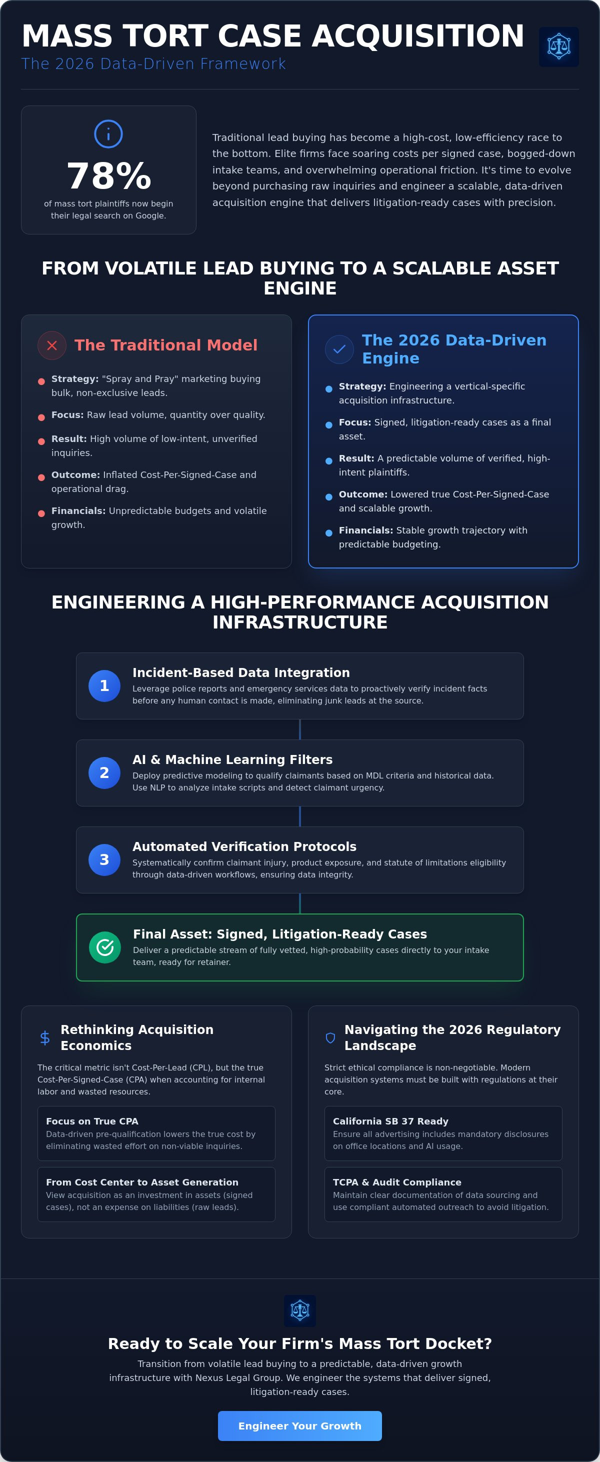 Mass tort case acquisition strategy