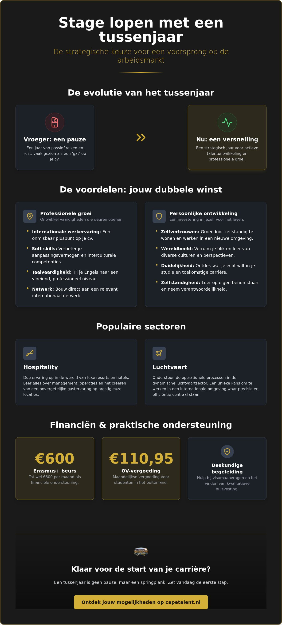 Stage lopen met een tussenjaar