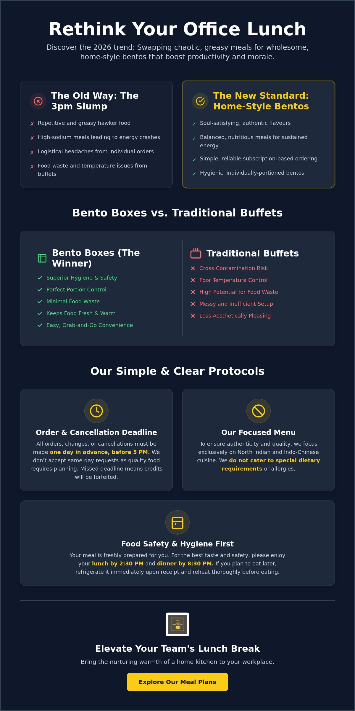 Corporate lunch catering Singapore