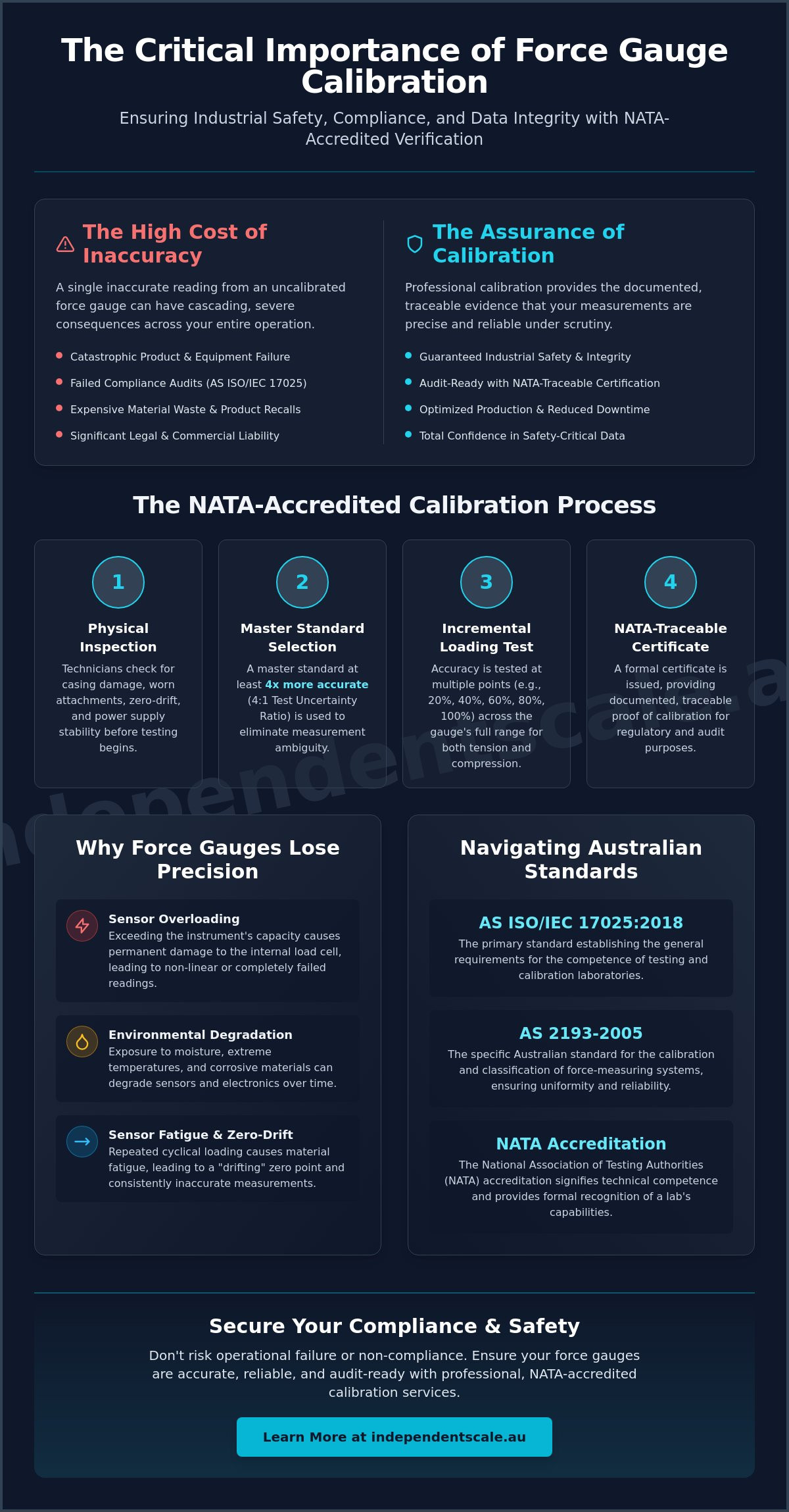 Force gauge calibration services