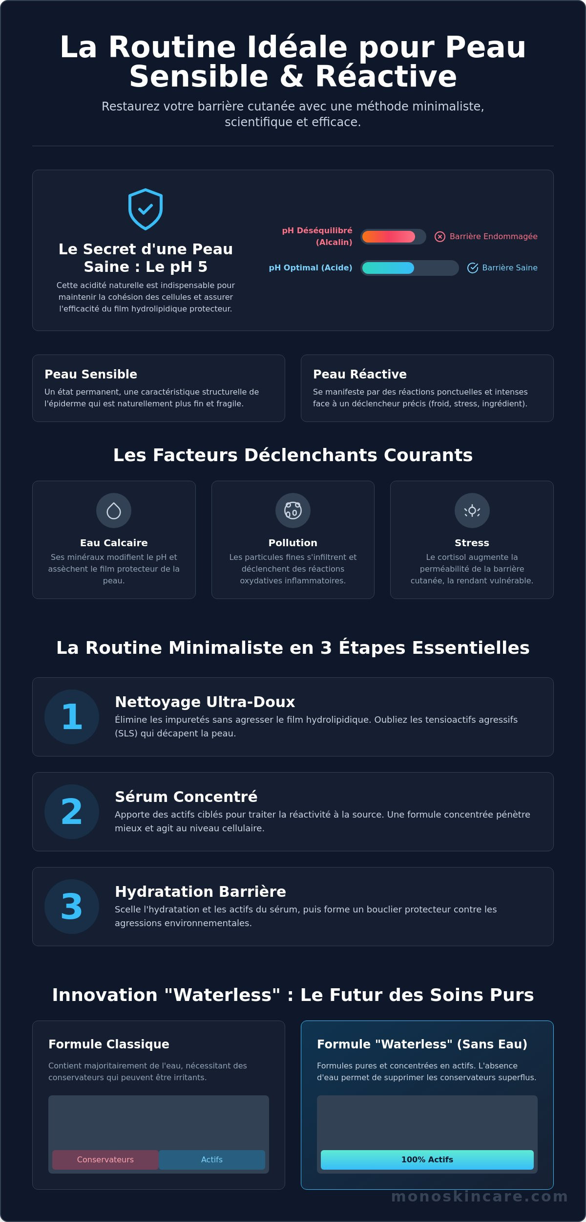 Routine peau sensible et réactive