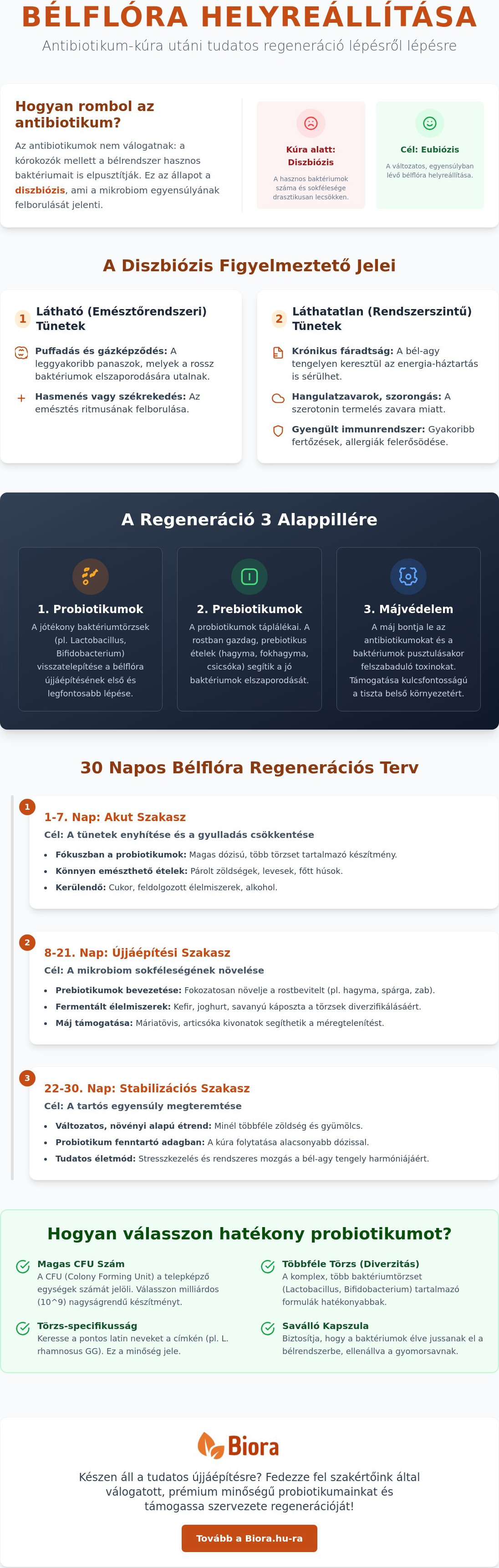 Bélflóra helyreállítása antibiotikum után