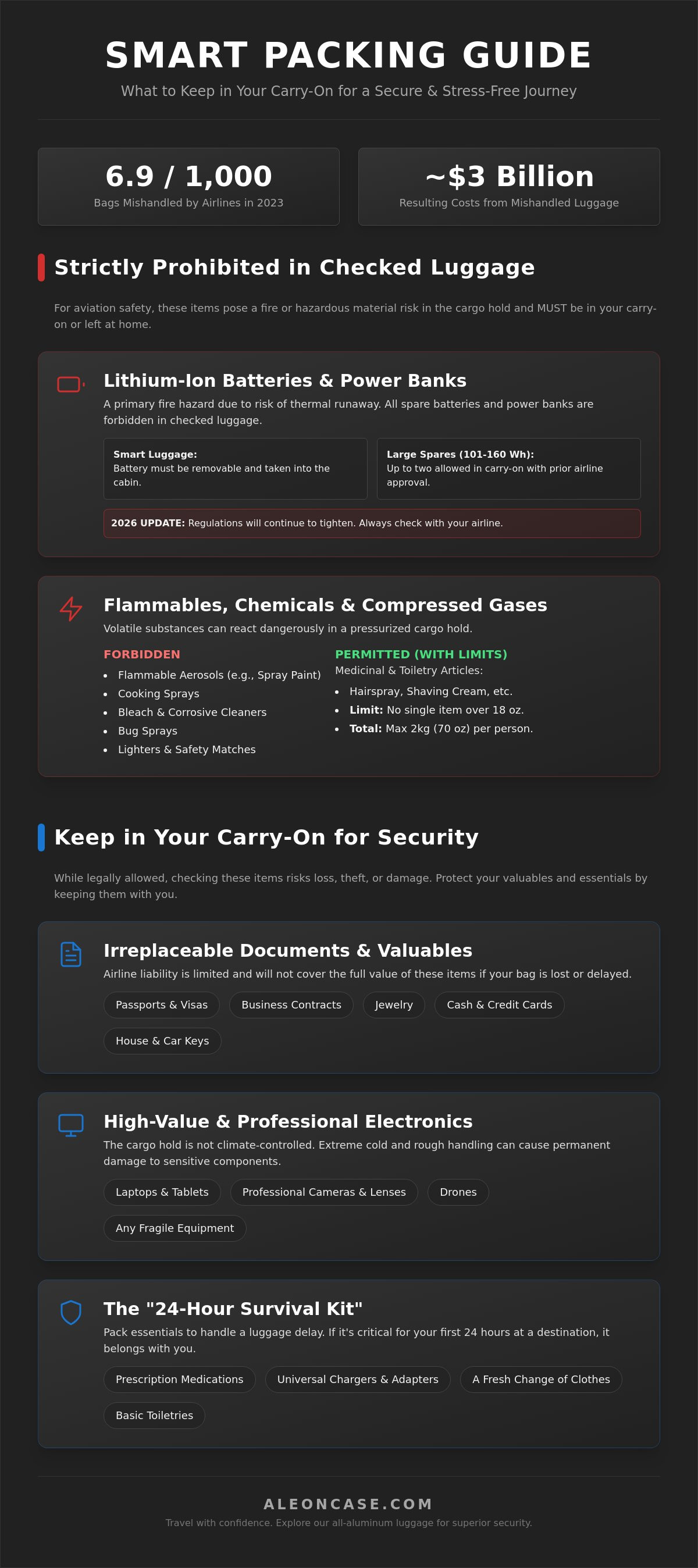 What not to pack in checked luggage