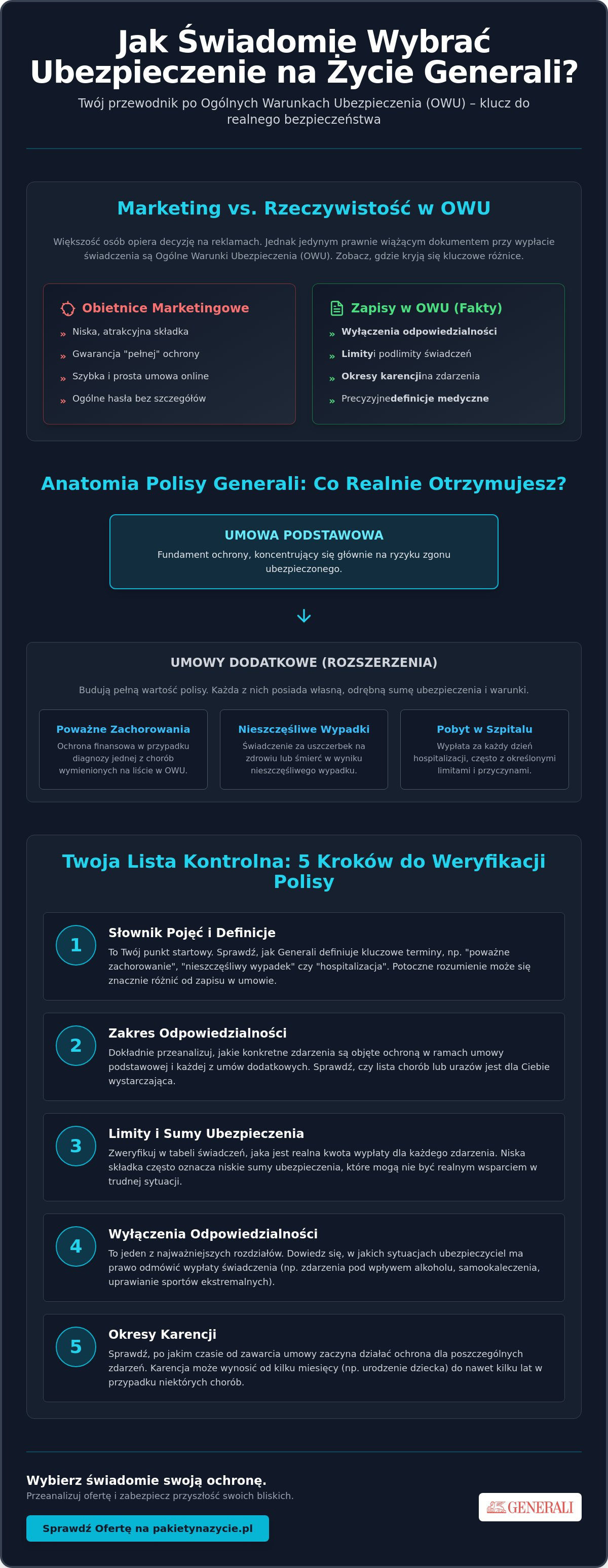 Warunki ubezpieczenia na życie Generali