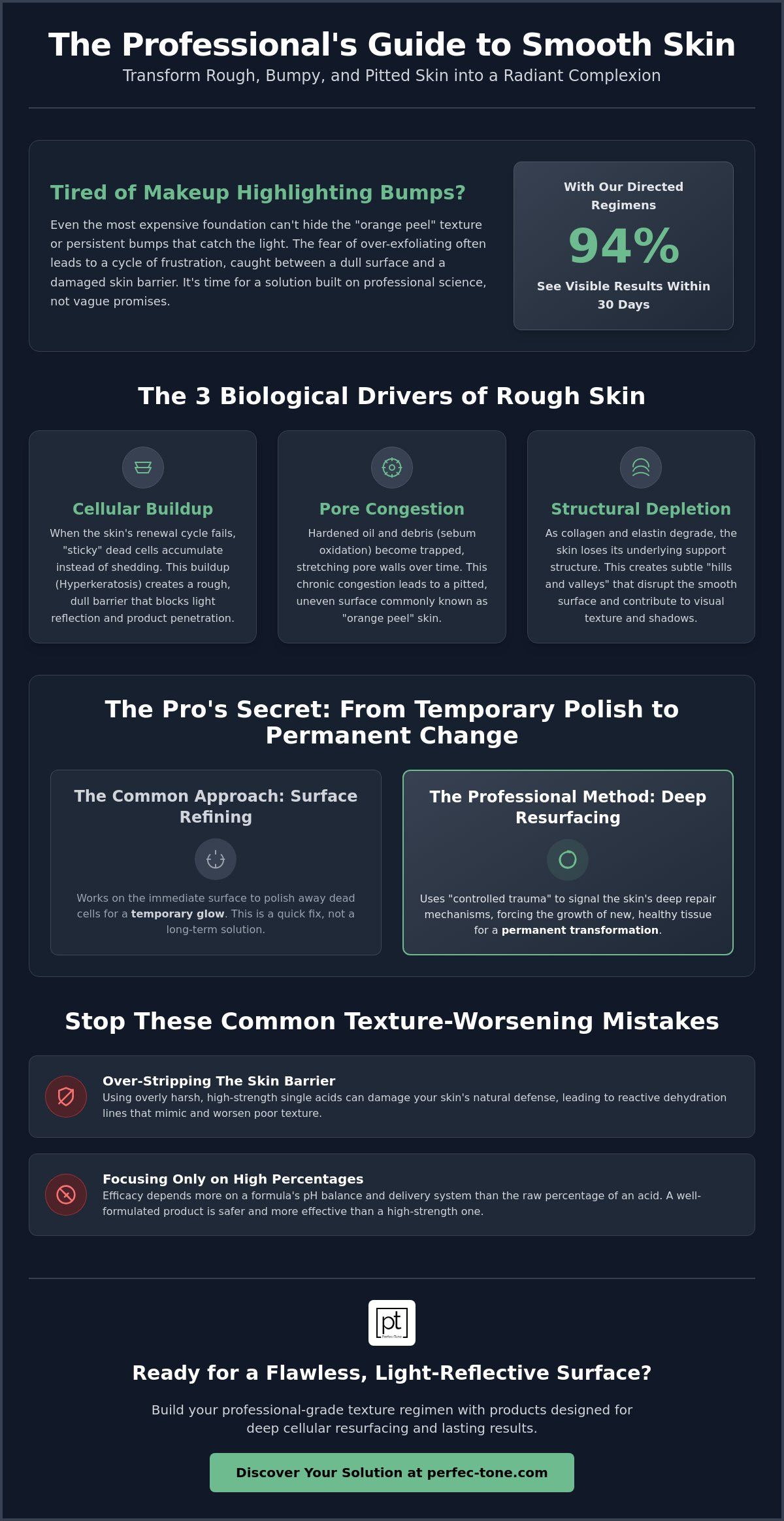 Products for uneven skin texture