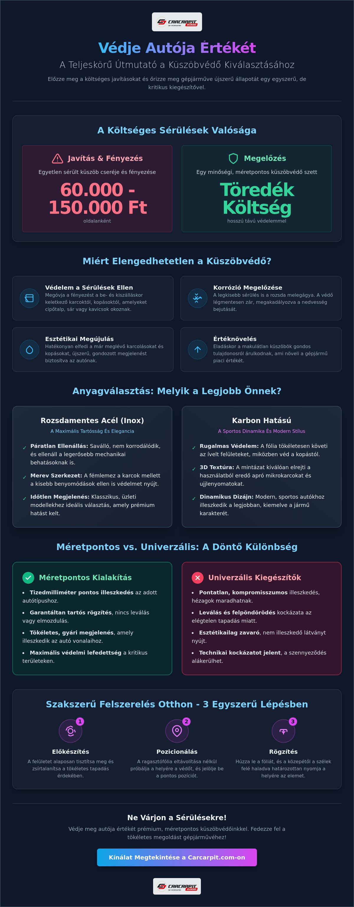 Küszöbvédő autóra