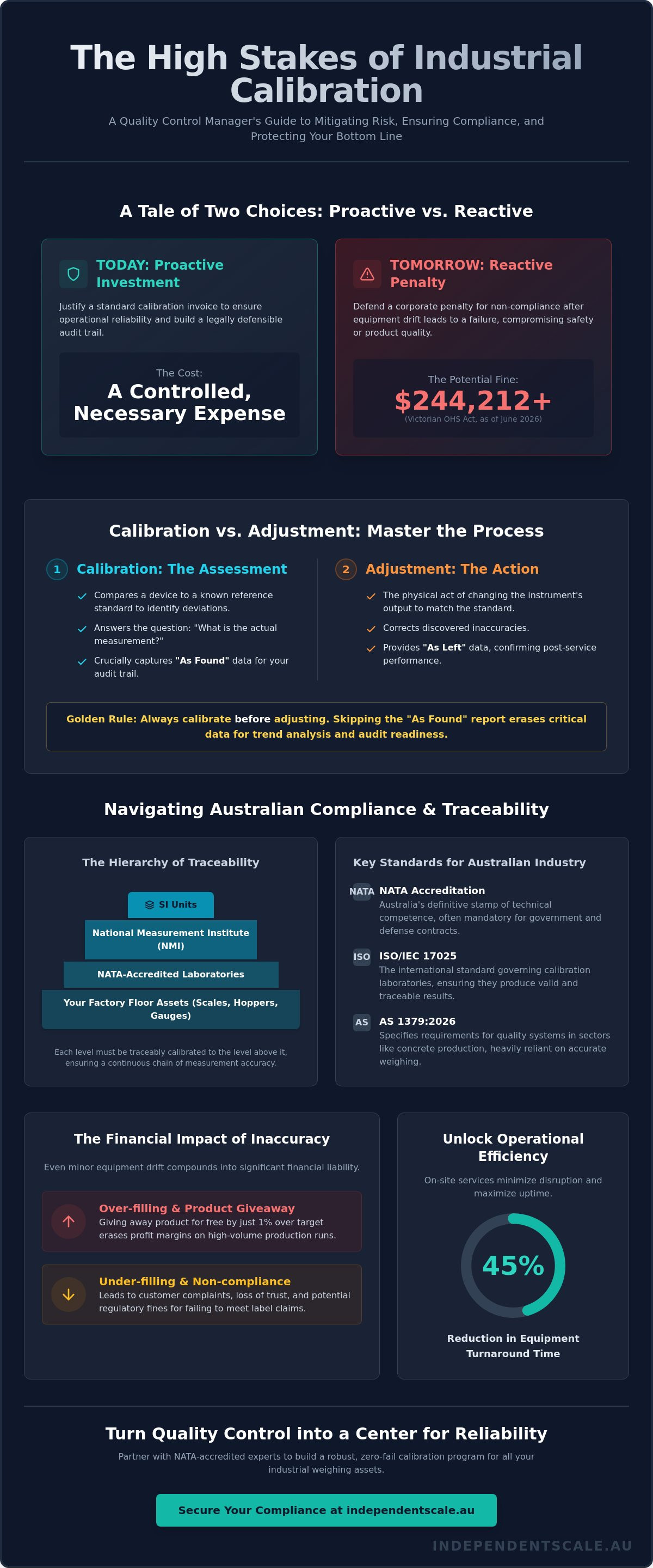 Calibration for quality control managers