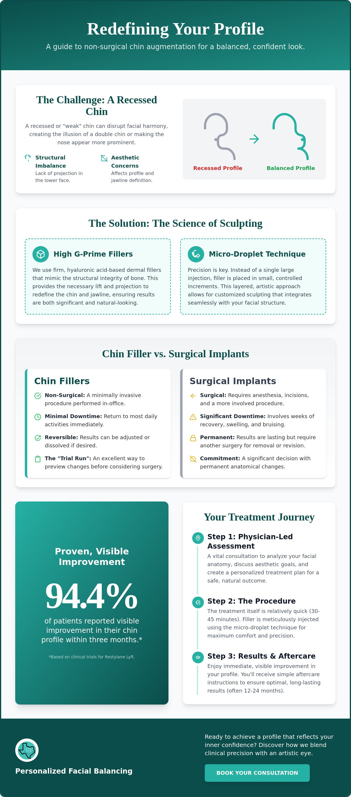Chin filler to fix weak chin