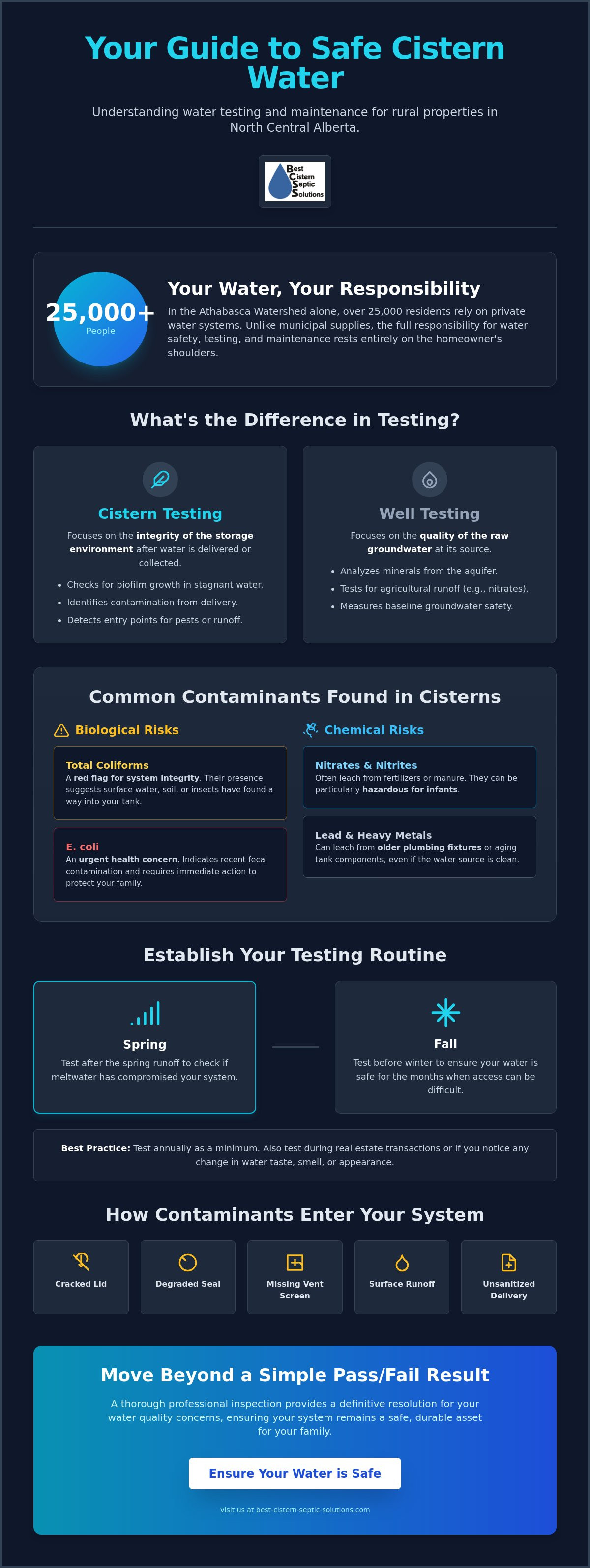Cistern water testing near me