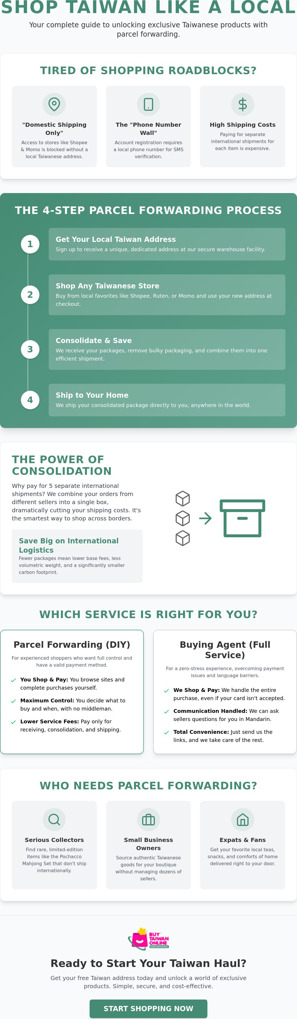 Taiwan parcel forwarding