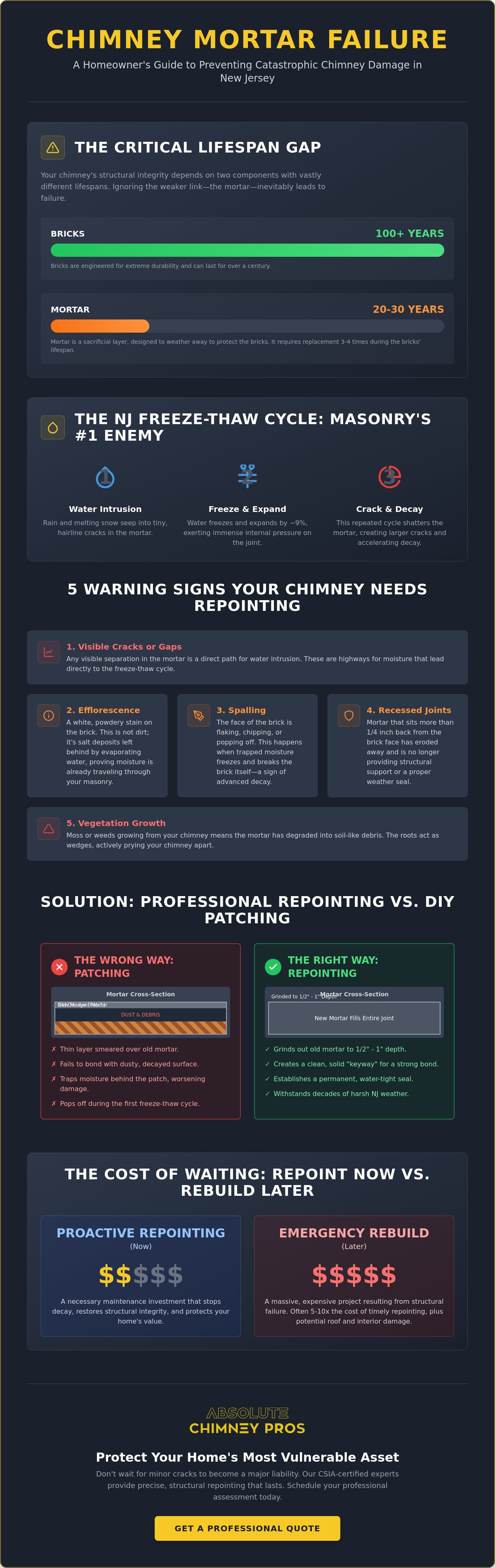 Chimney repointing NJ