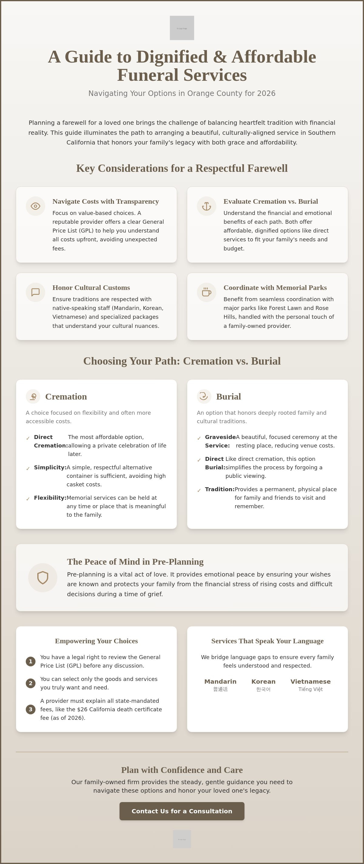 Affordable funeral services Orange County