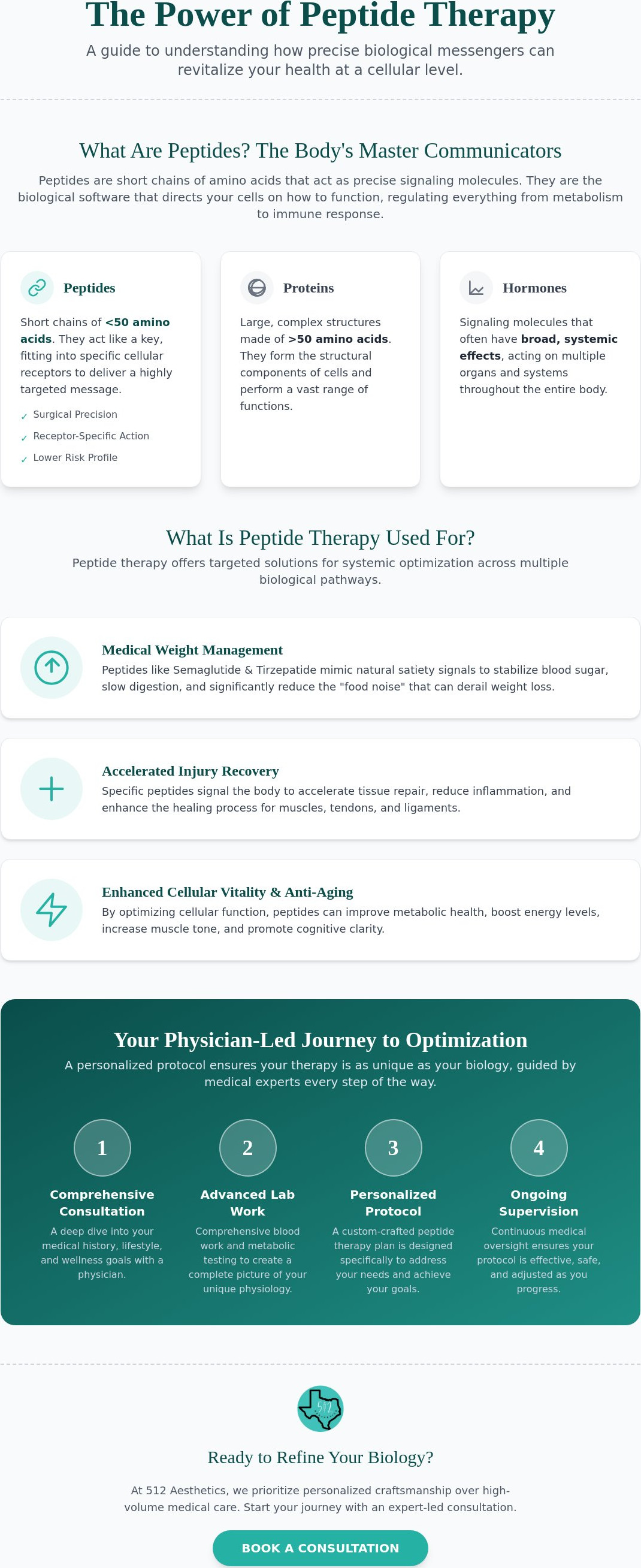 What is peptide therapy used for