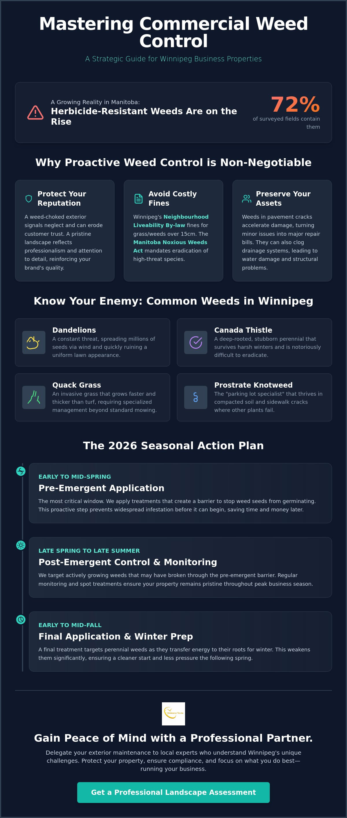 Commercial property weed control Winnipeg