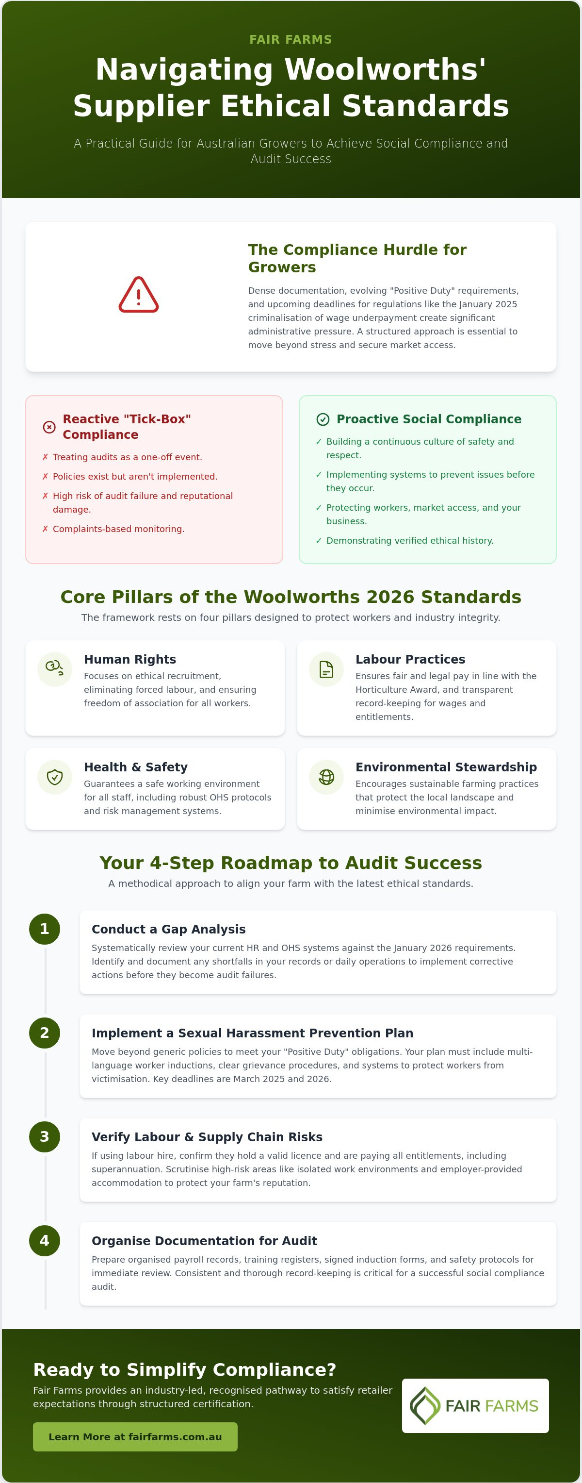 Woolworths supplier ethical standards