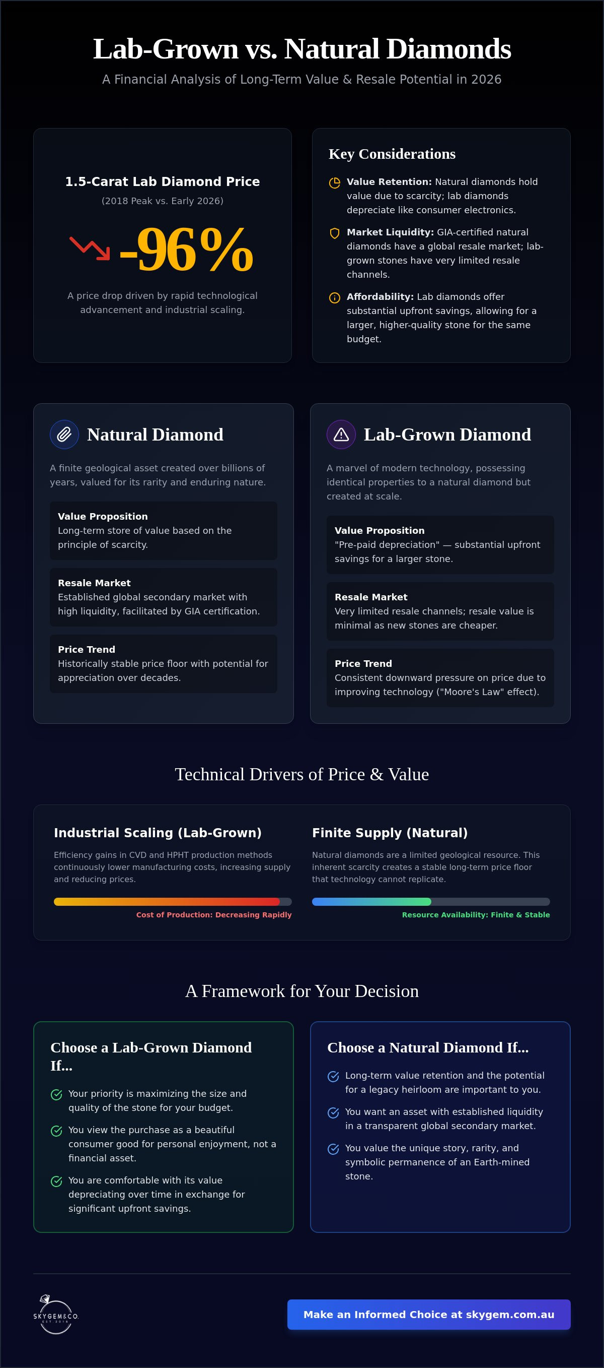 Lab diamond vs natural diamond value retention
