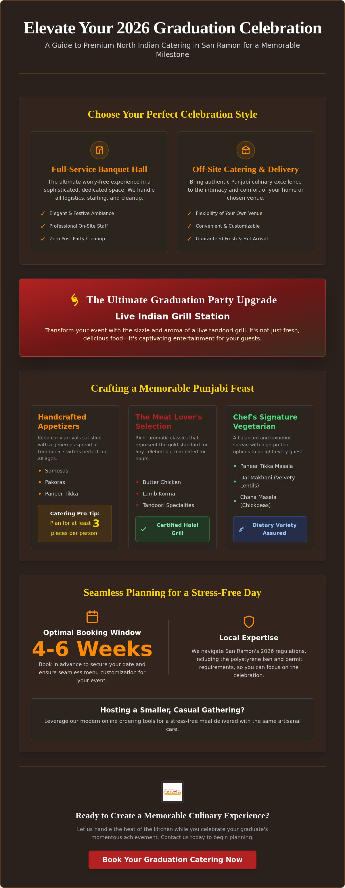 Graduation party catering San Ramon