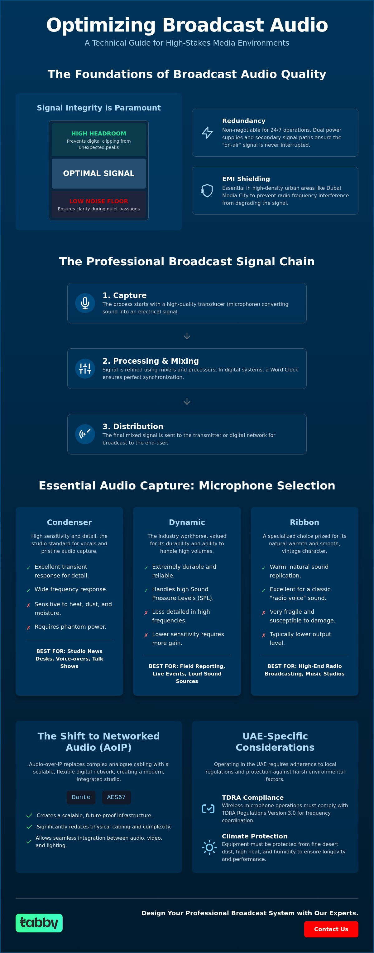 Professional audio equipment broadcast Dubai