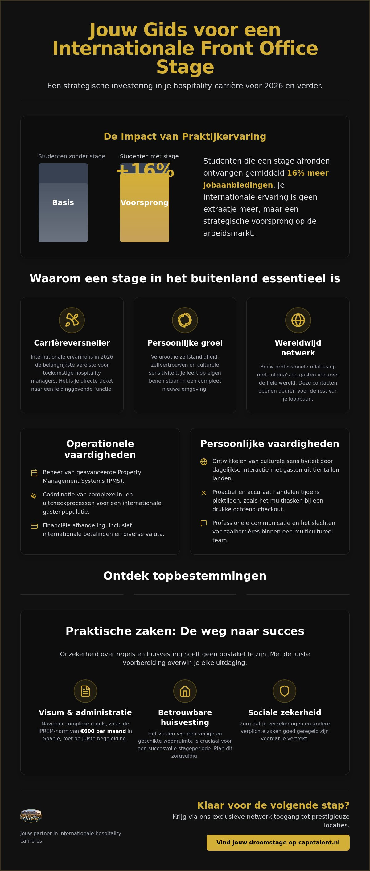 Front office stage buitenland