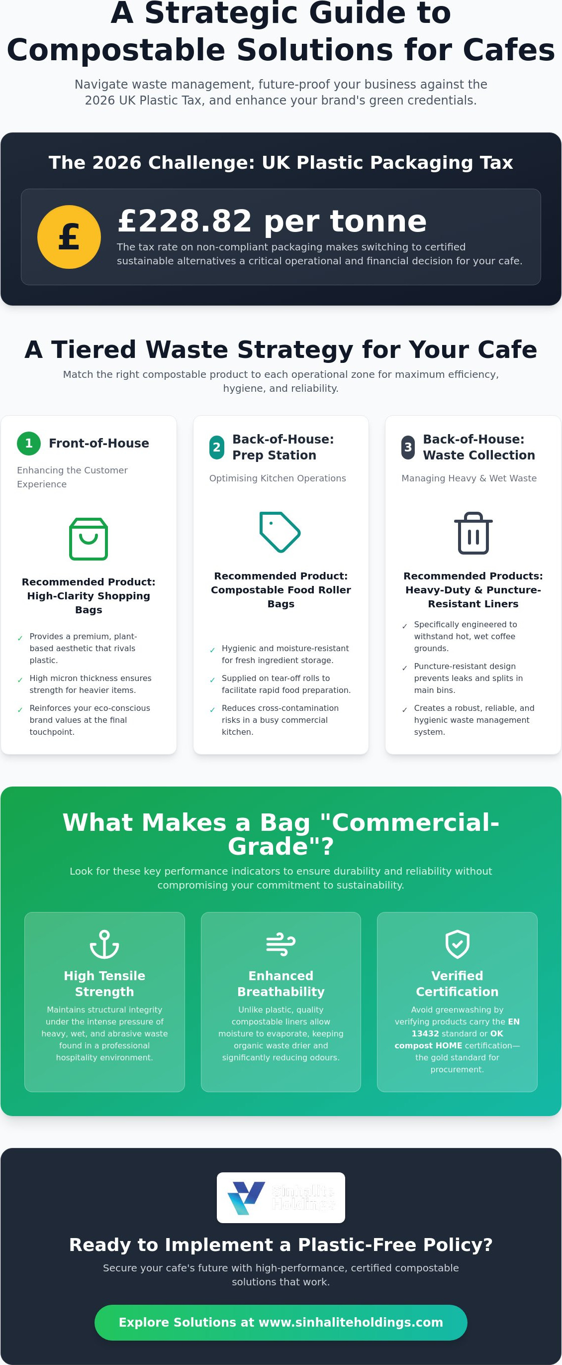 Compostable bags for cafes and coffee shops