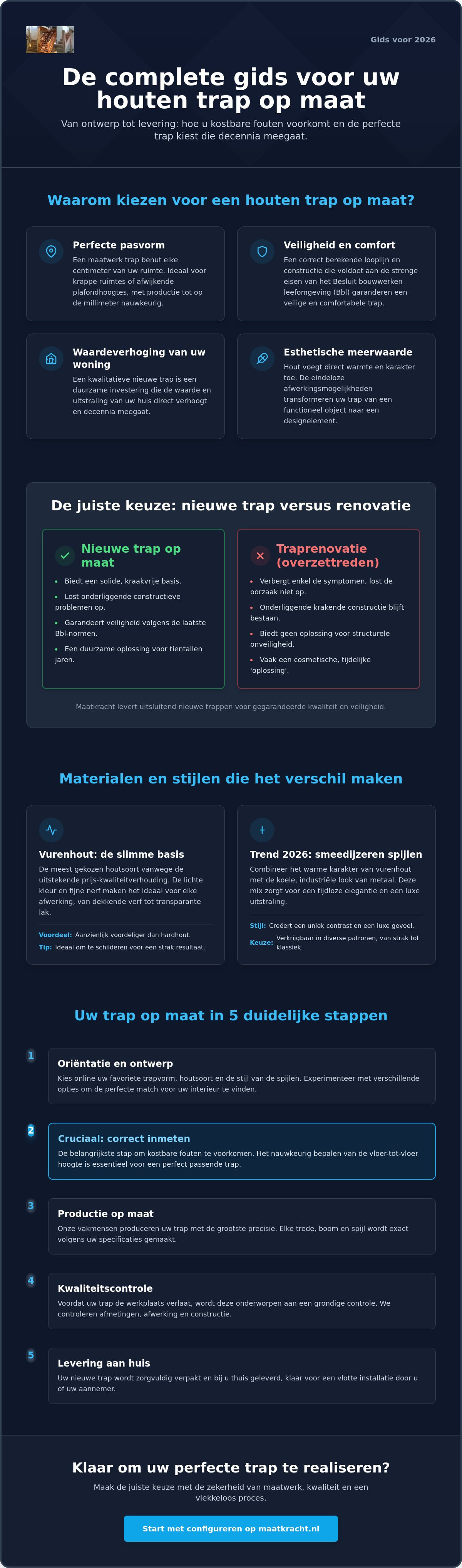 Houten trap op maat