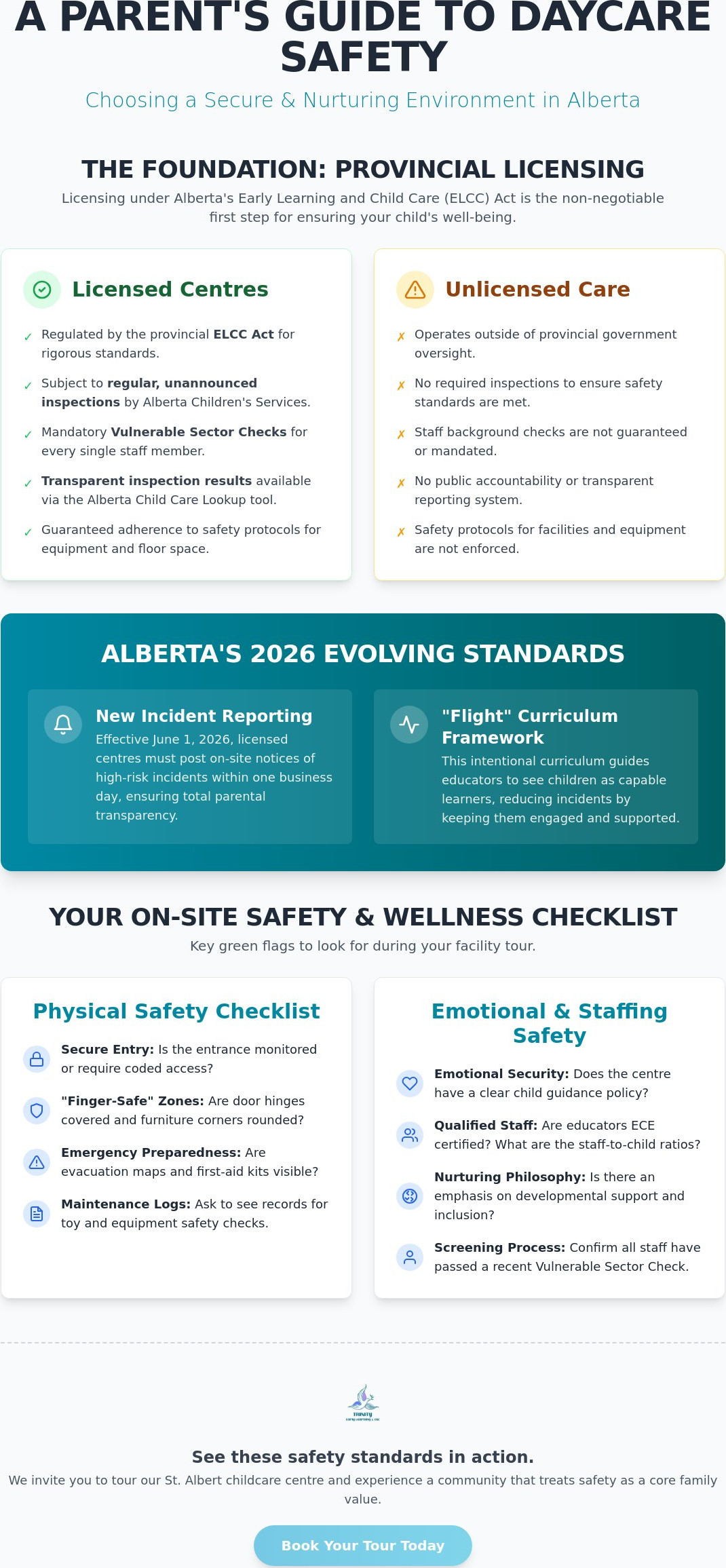 Safe daycare environment Alberta