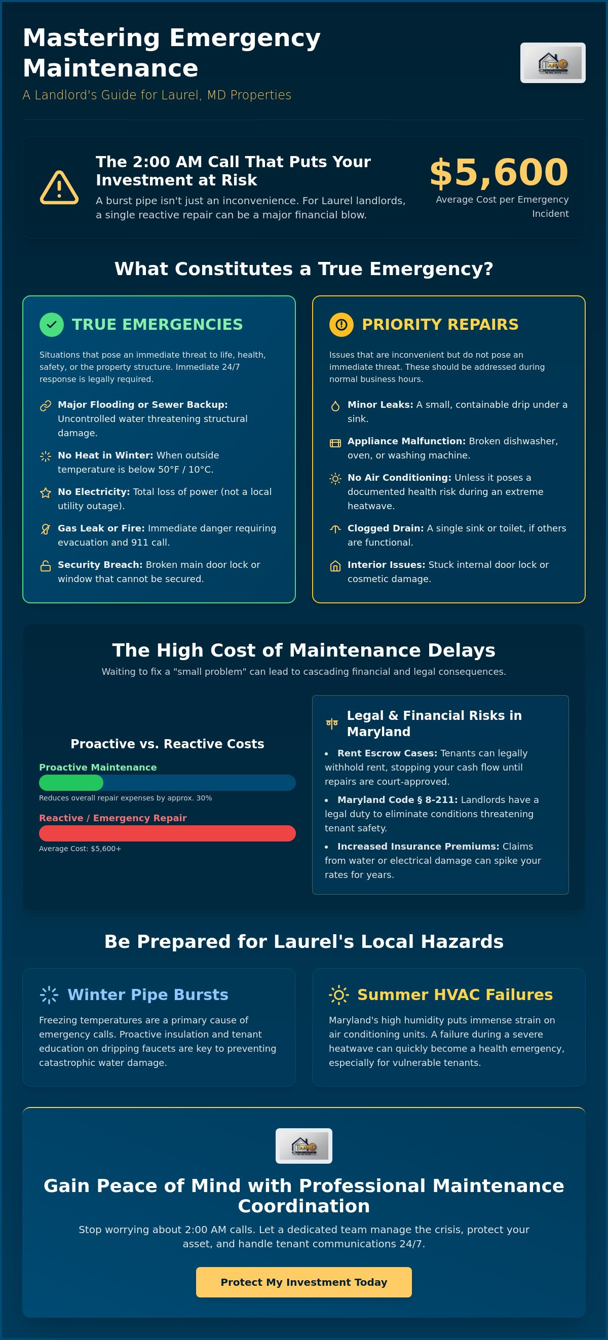 Emergency maintenance for rental properties laurel md