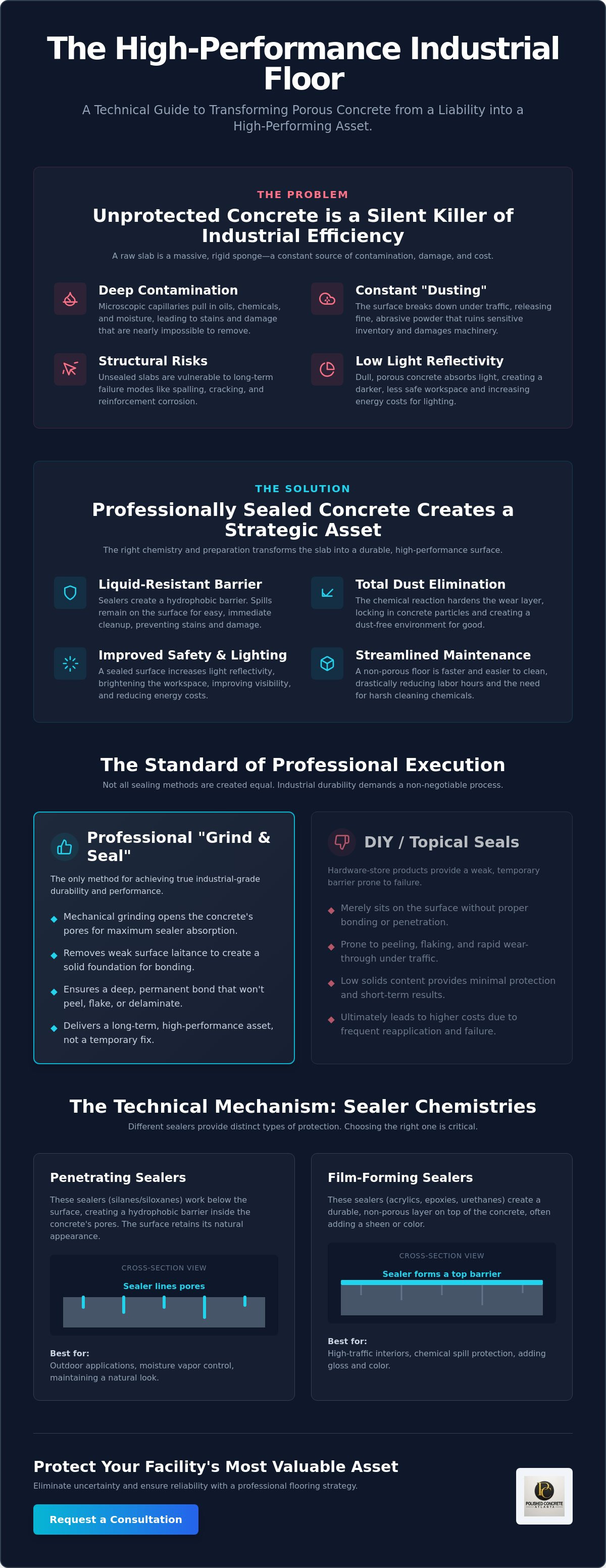 Sealed concrete