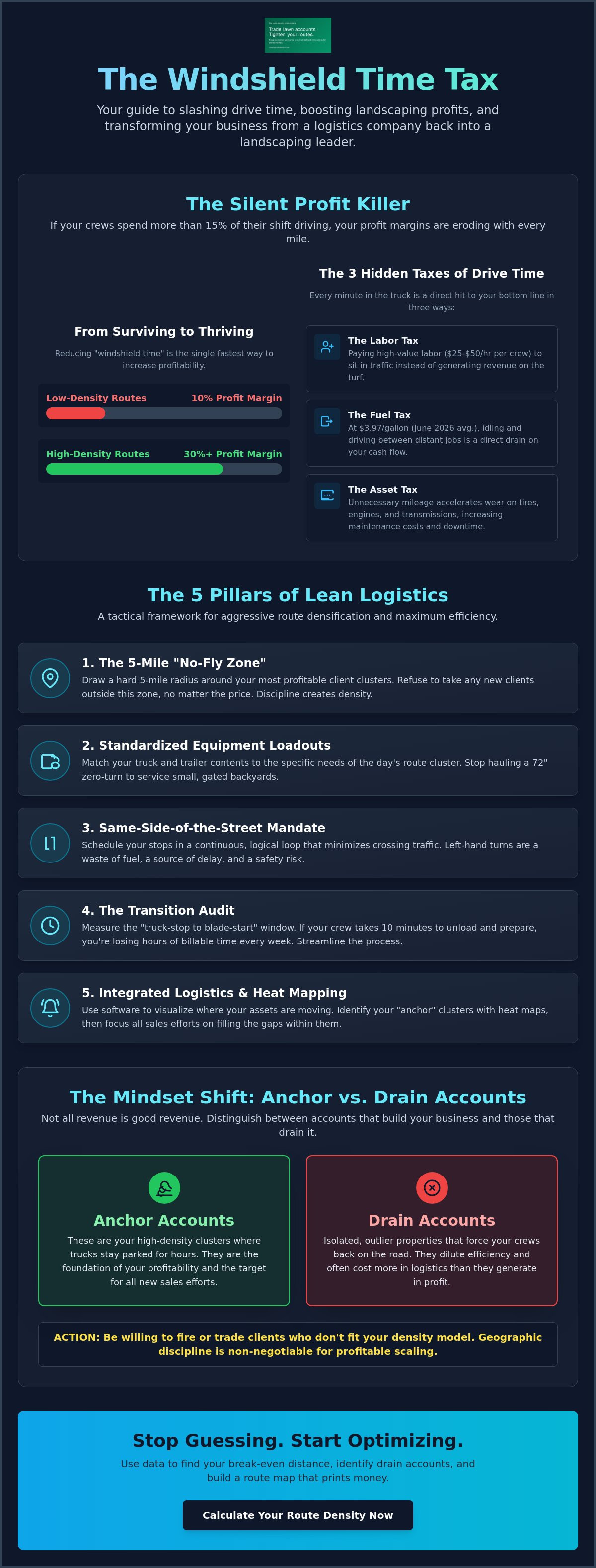 Improve landscaping route efficiency