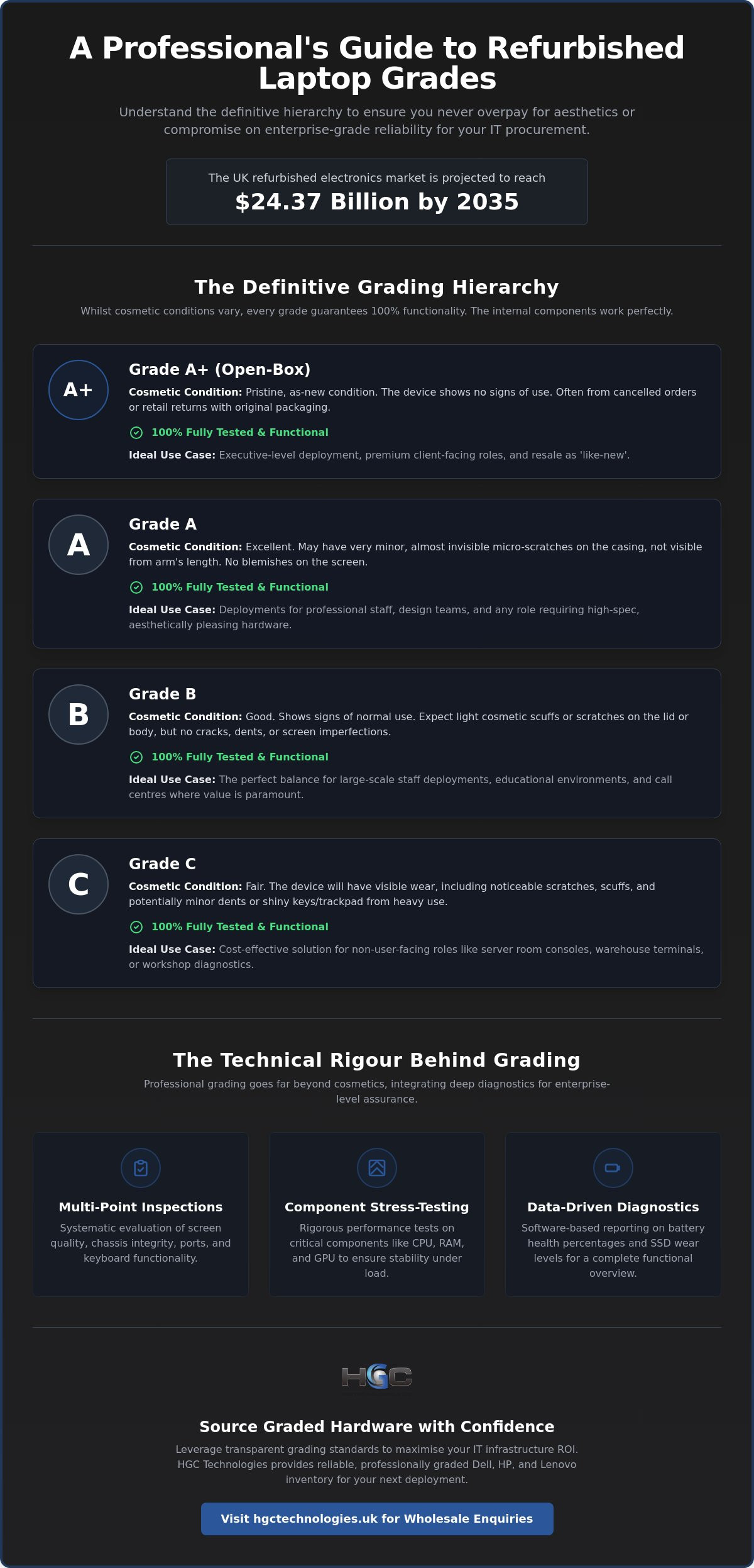 Refurbished laptop grades explained