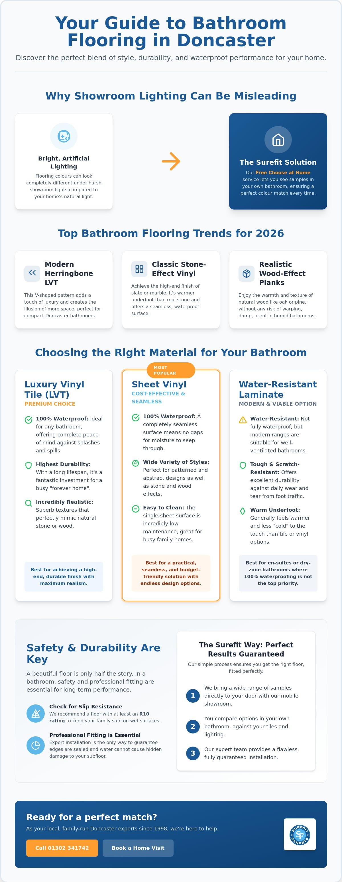 Bathroom flooring ideas Doncaster