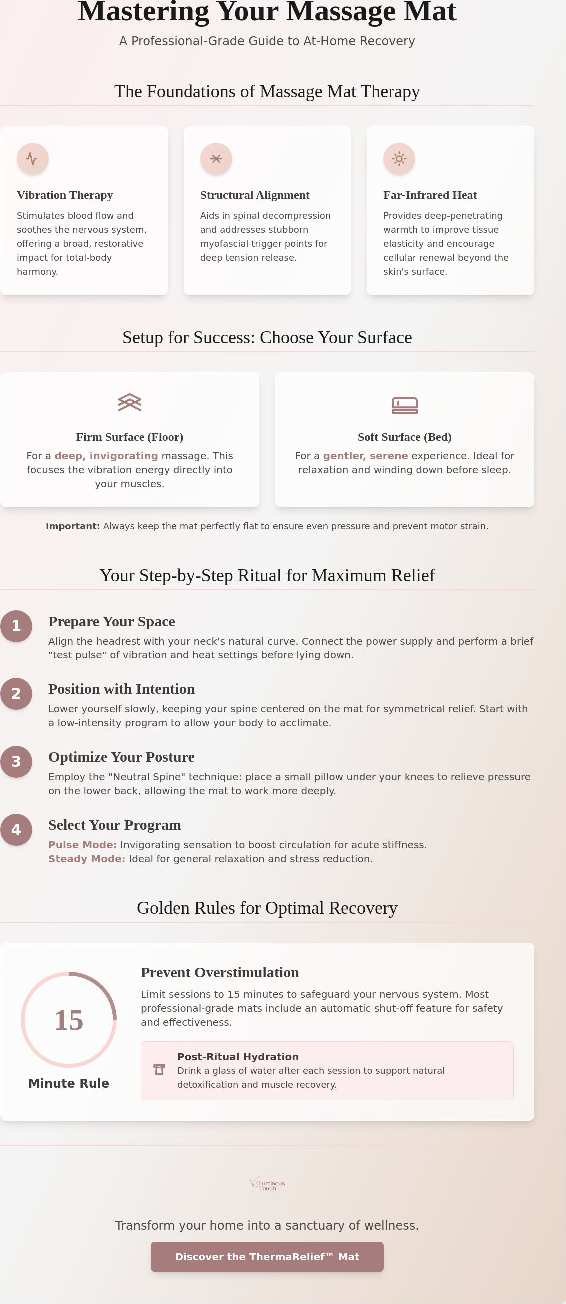 How to use a massage mat