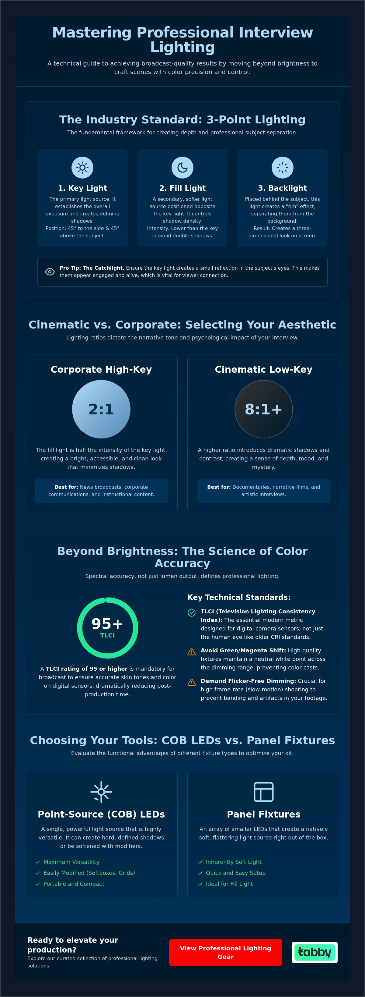 Best lighting for video interviews