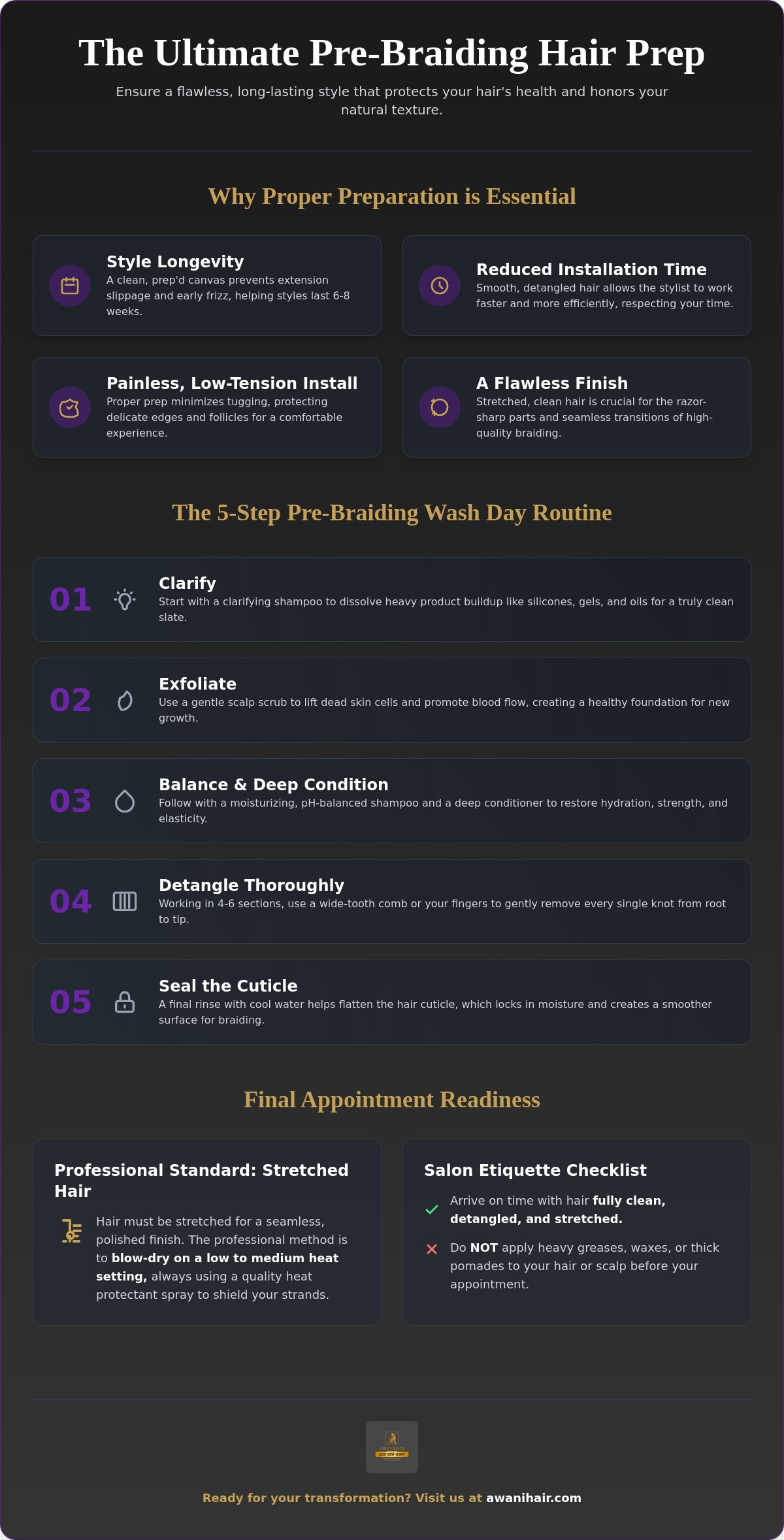 How to prep hair for braiding appointment