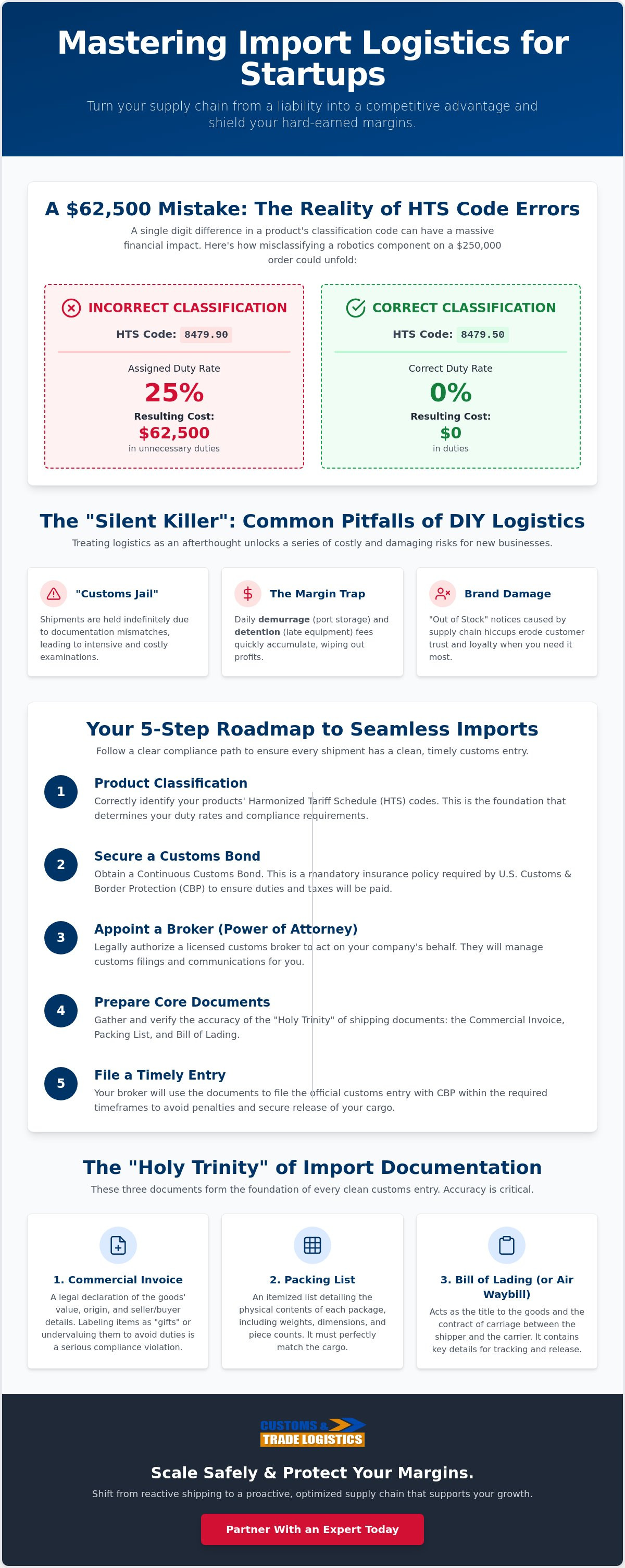 Import logistics for startups