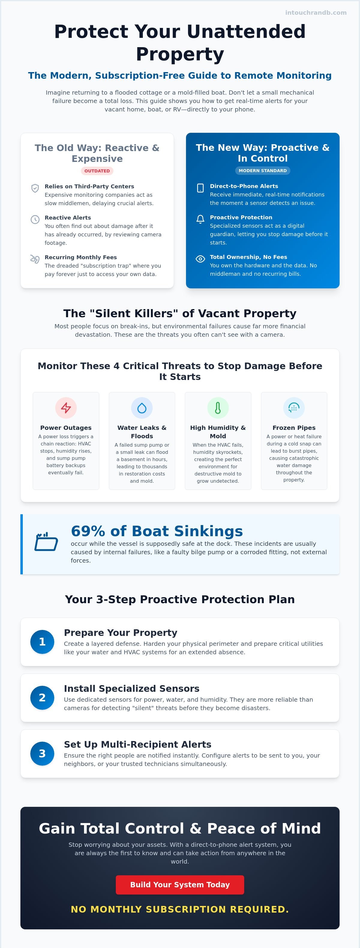 Remote monitoring for vacant properties