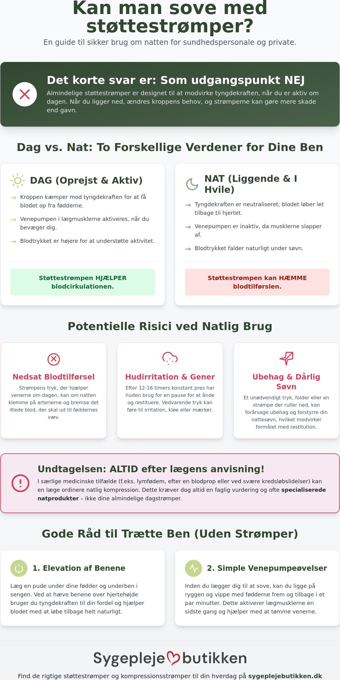Kan man sove med støttestrømper