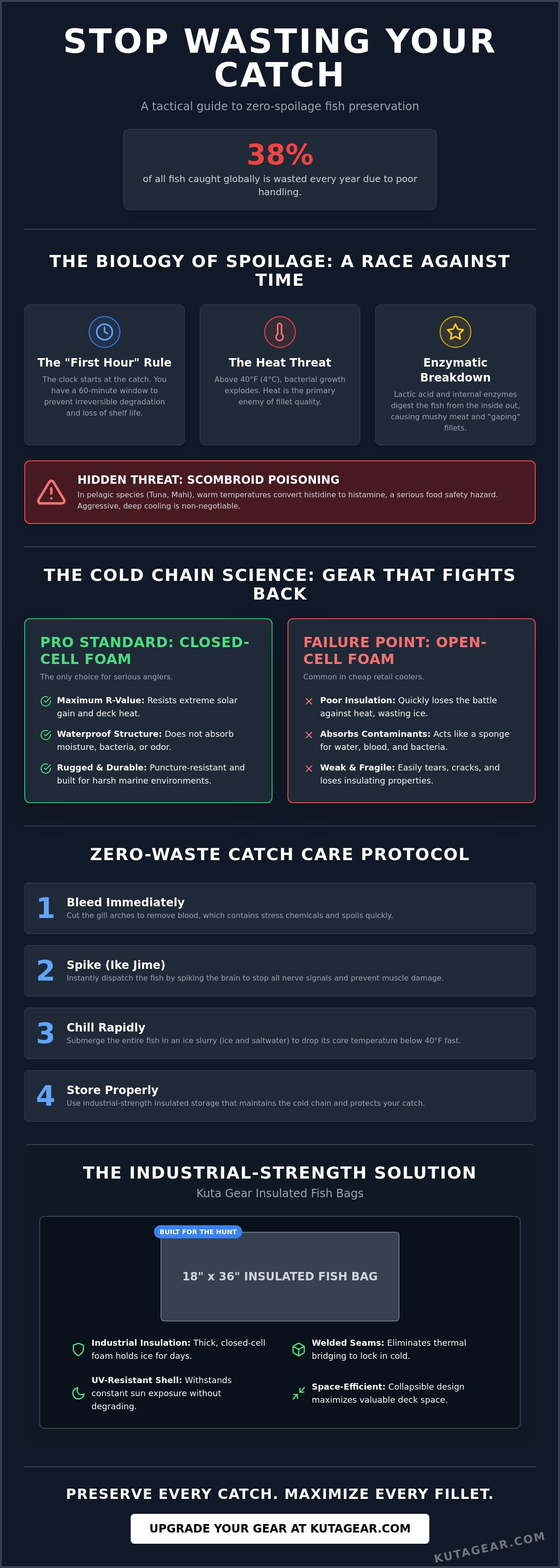 Reducing fish waste through proper storage