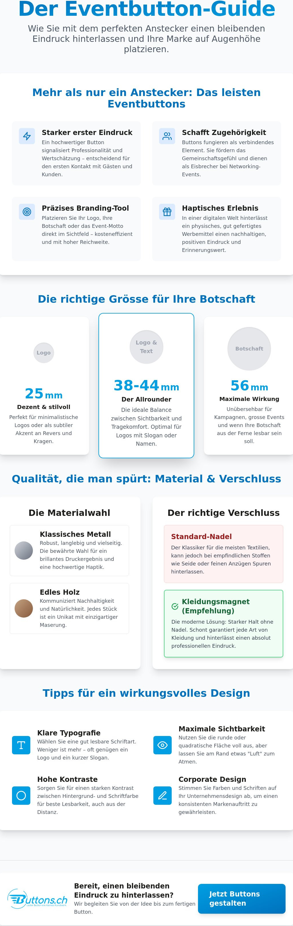 Buttons für Konferenzen