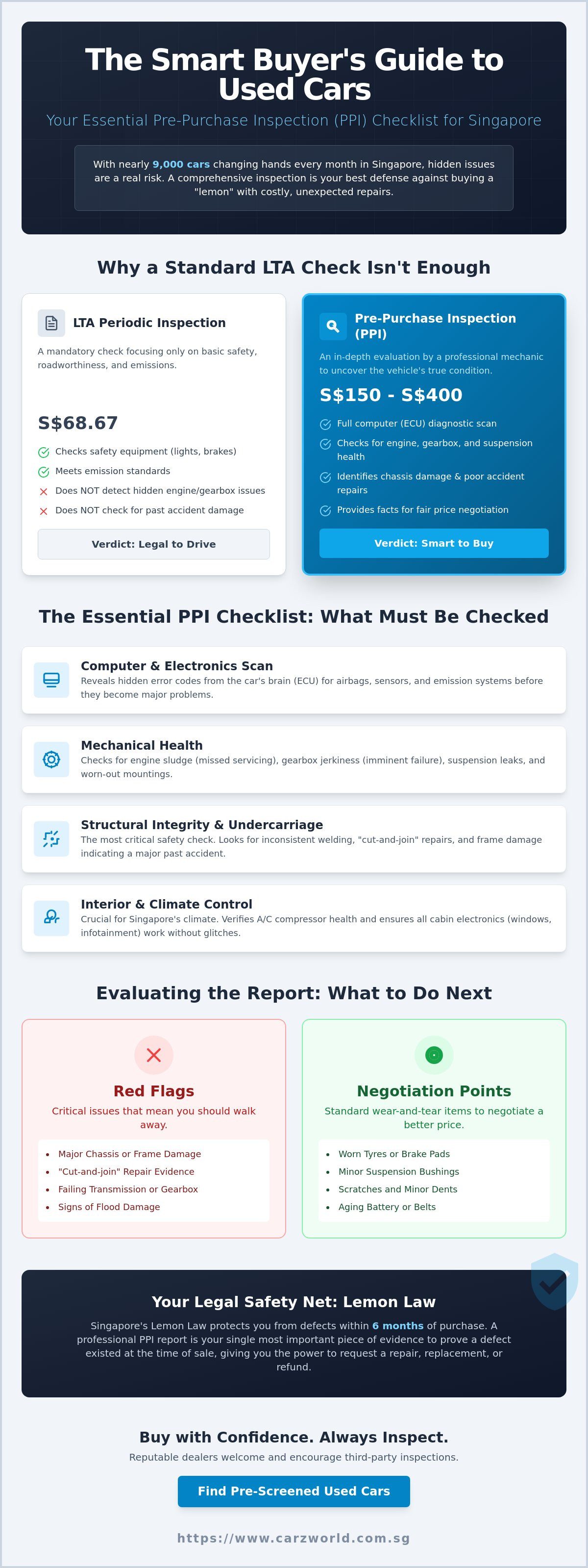 Used car buying checklist singapore