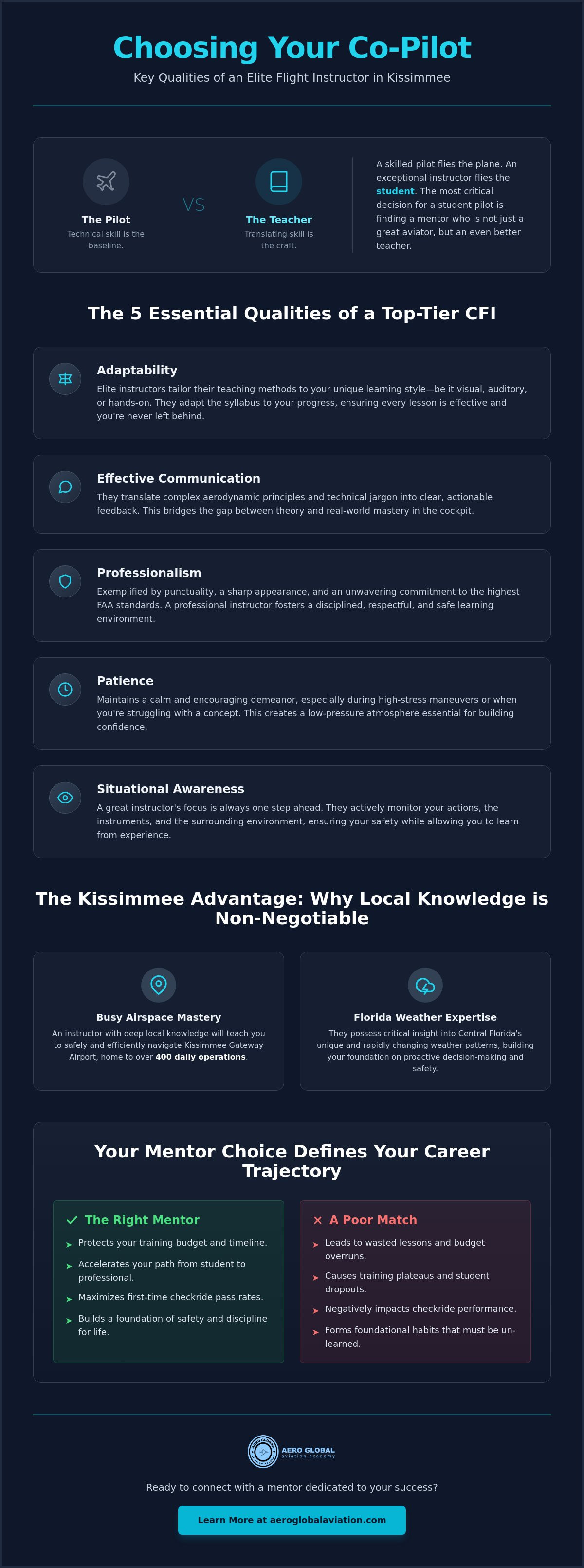 Qualities of a good flight instructor Kissimmee