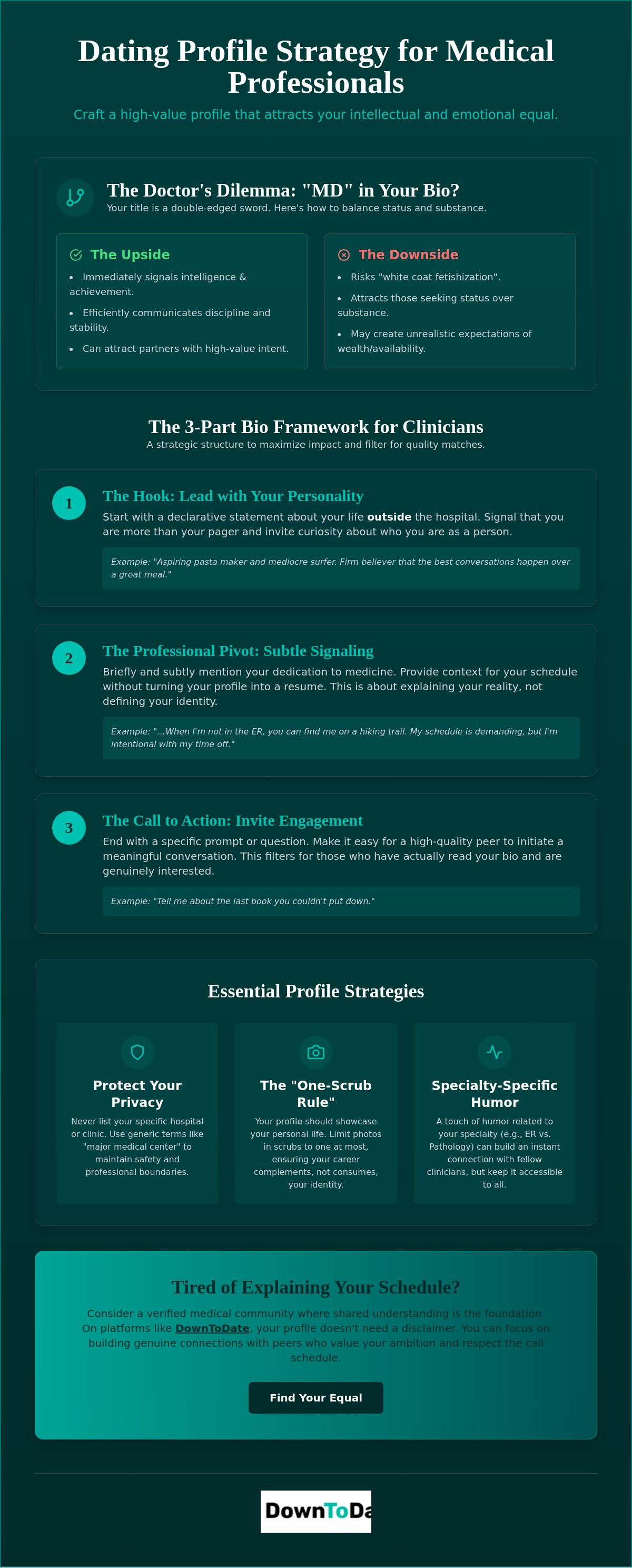 Dating profile tips for doctors