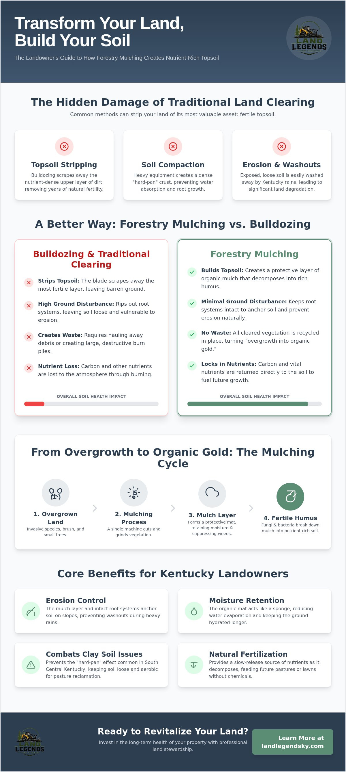 Forestry mulching benefits topsoil
