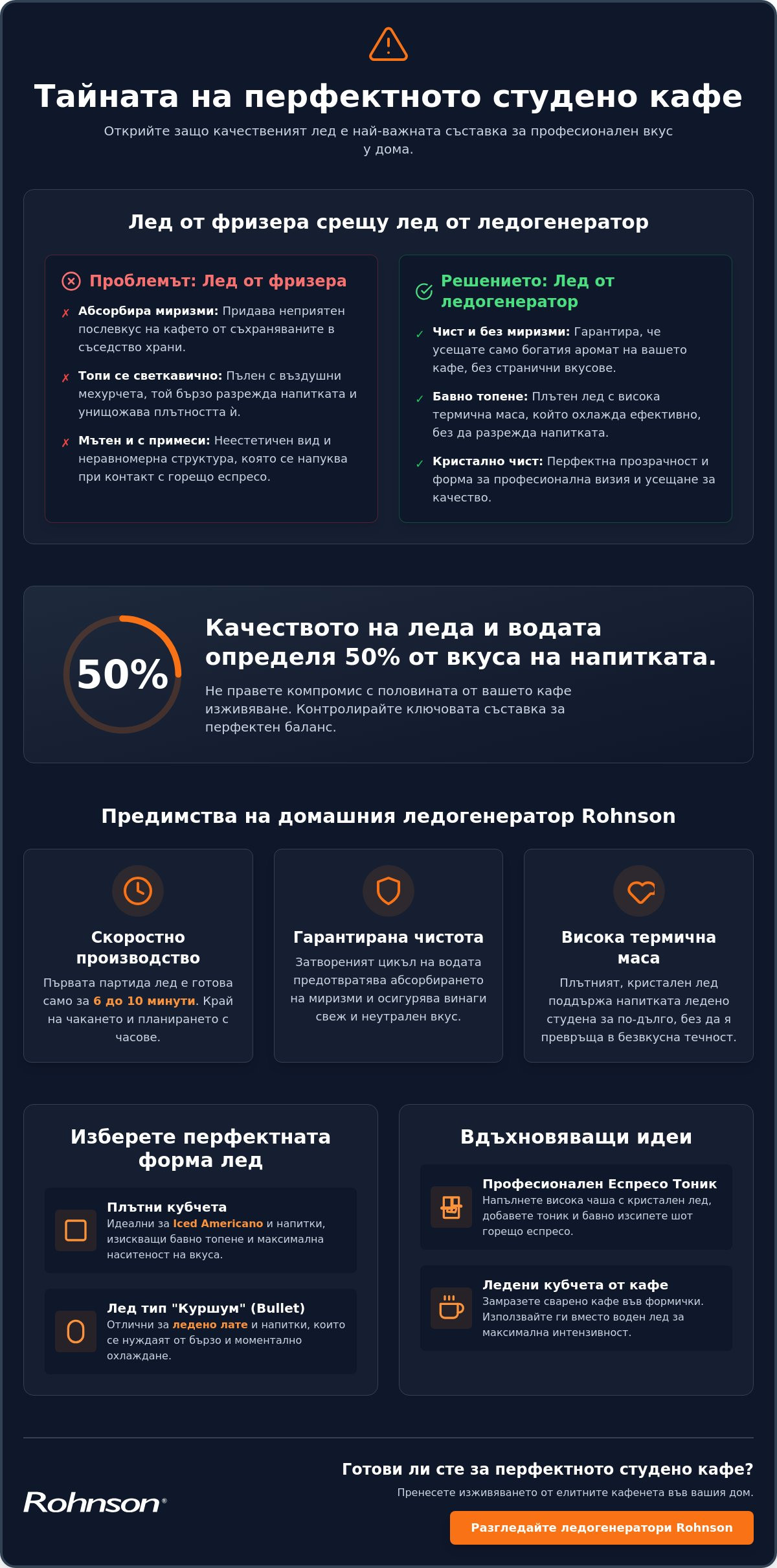 ледогенератор за студено кафе