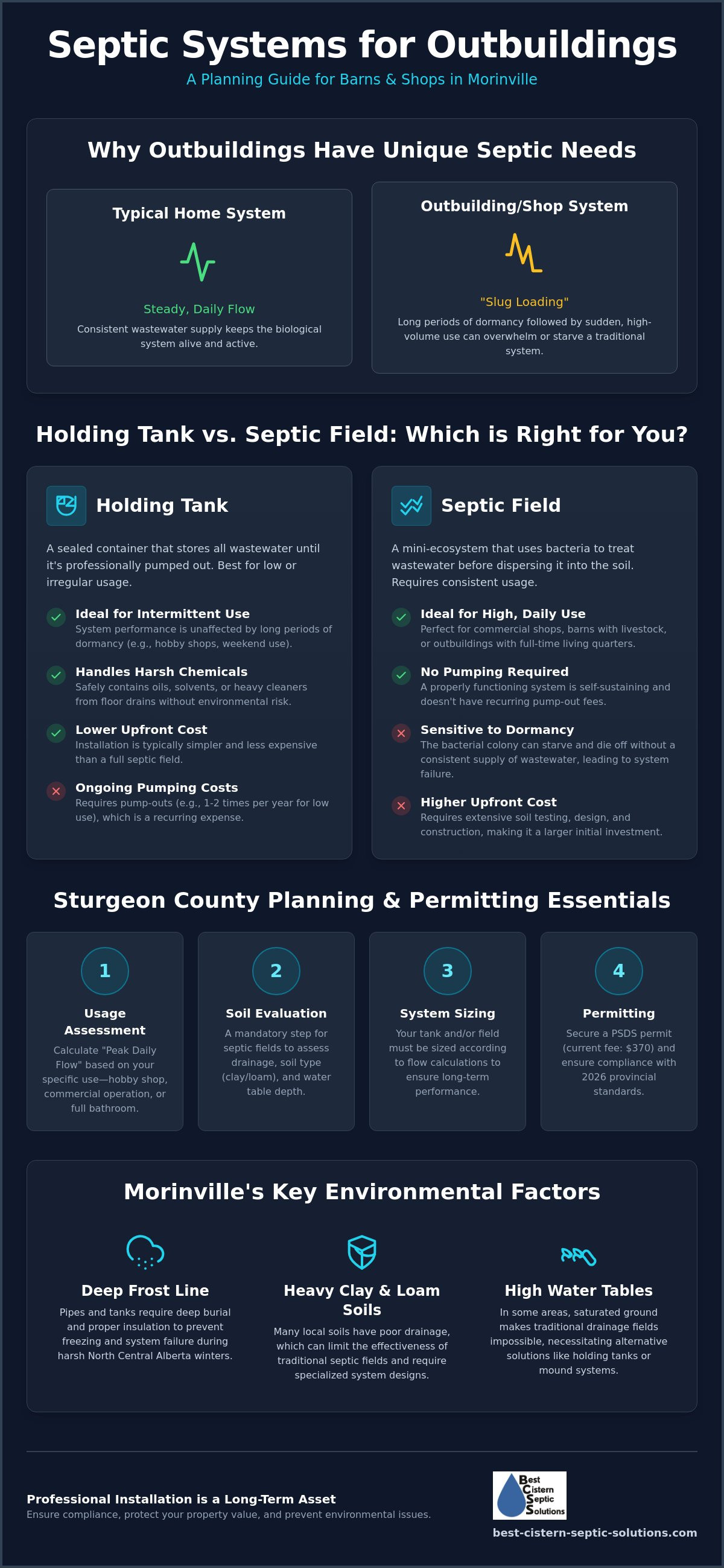 Septic system for a barn or shop Morinville