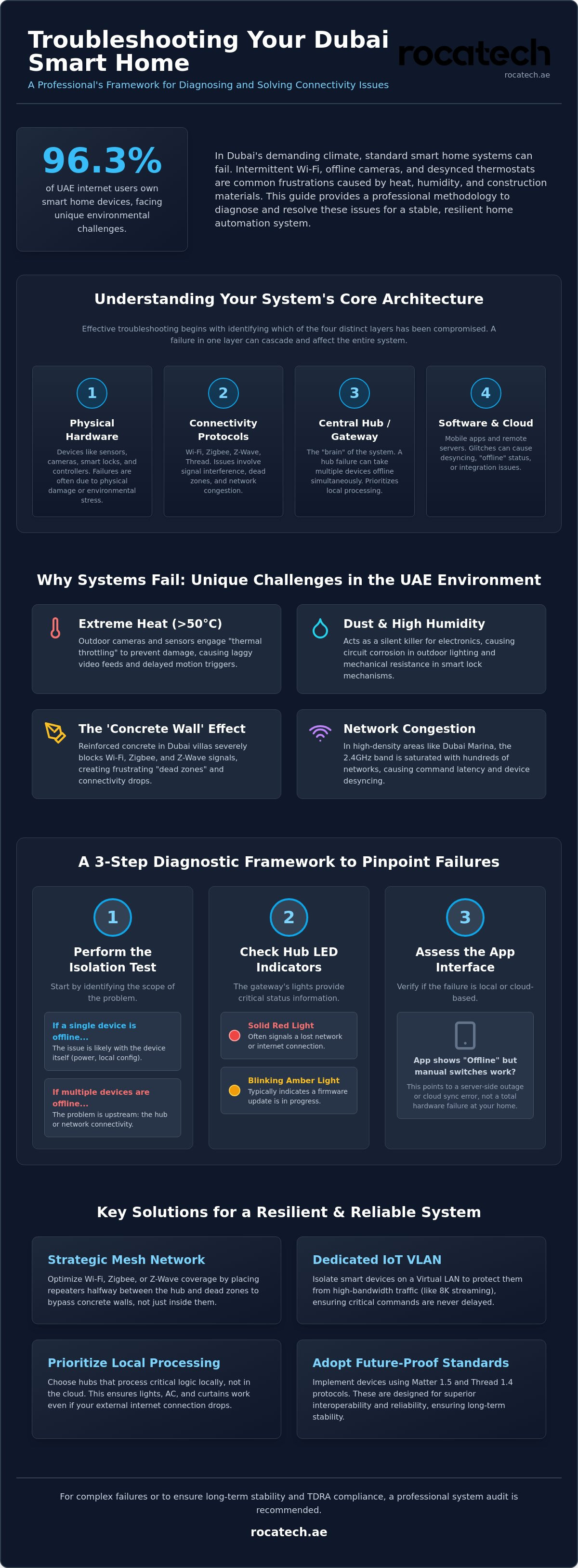 Troubleshooting smart home system