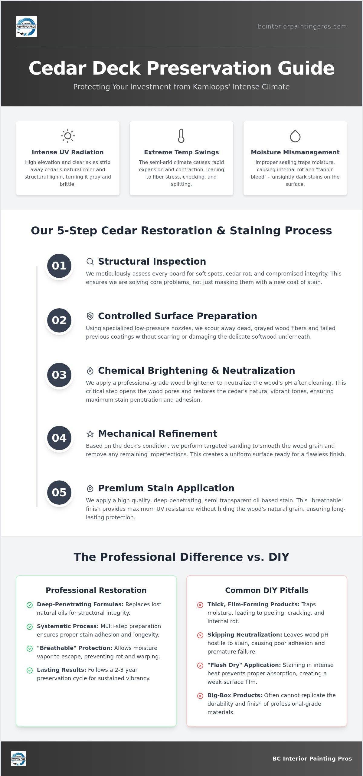 Cedar deck staining Kamloops
