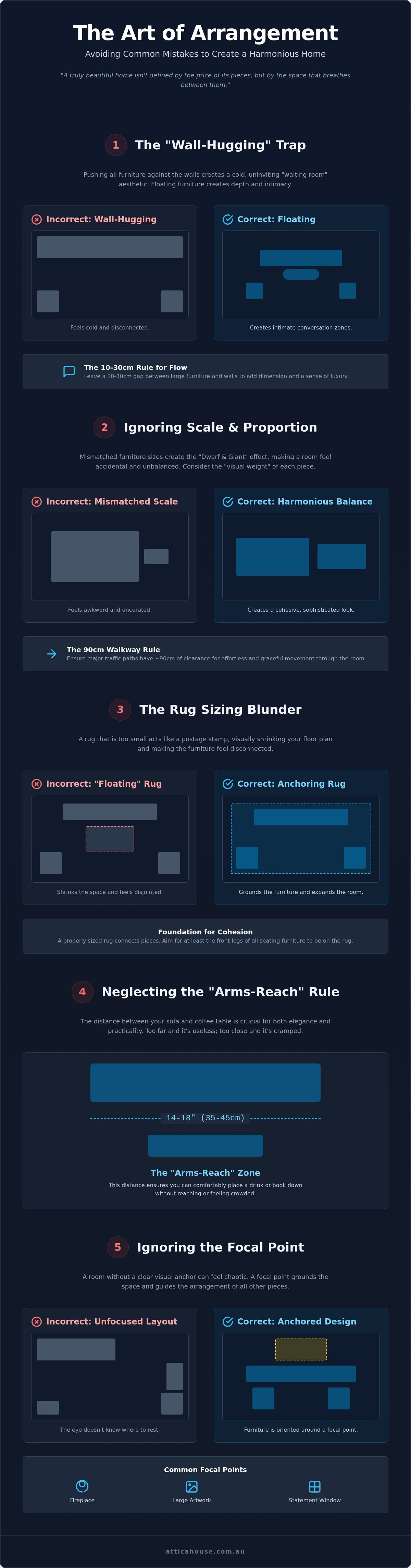 Common mistakes when arranging furniture
